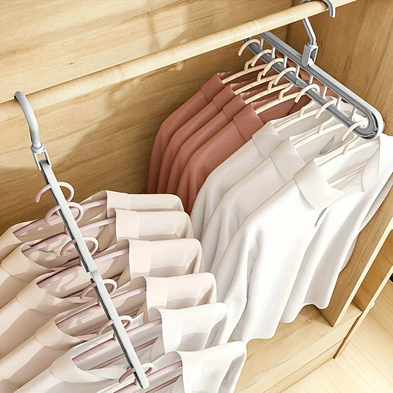 3pcs, 9-Hole Foldable Hangers