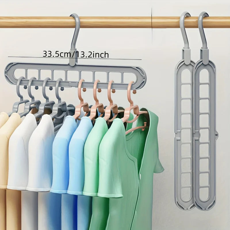 3pcs, 9-Hole Foldable Hangers