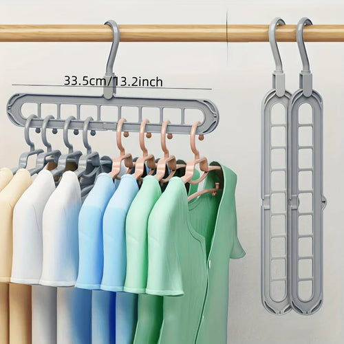 3pcs, 9-Hole Foldable Hangers