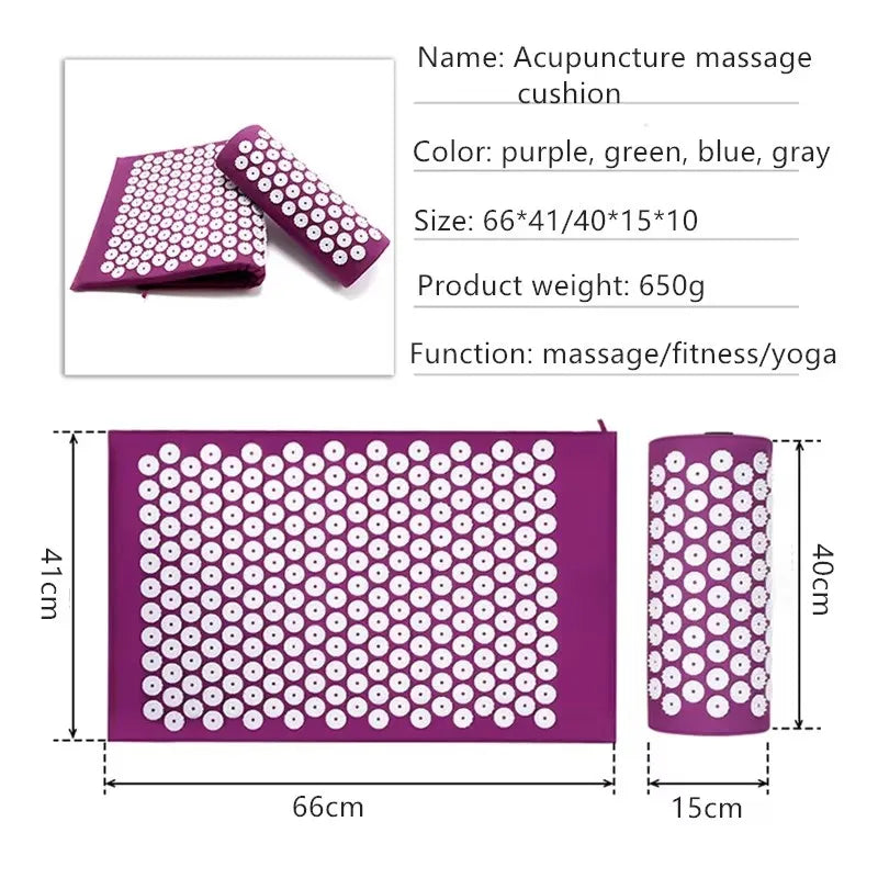 Acupressure Massage Mat Pillow Set