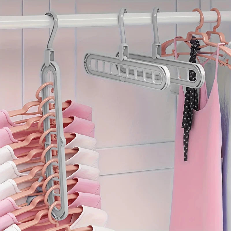 3pcs, 9-Hole Foldable Hangers